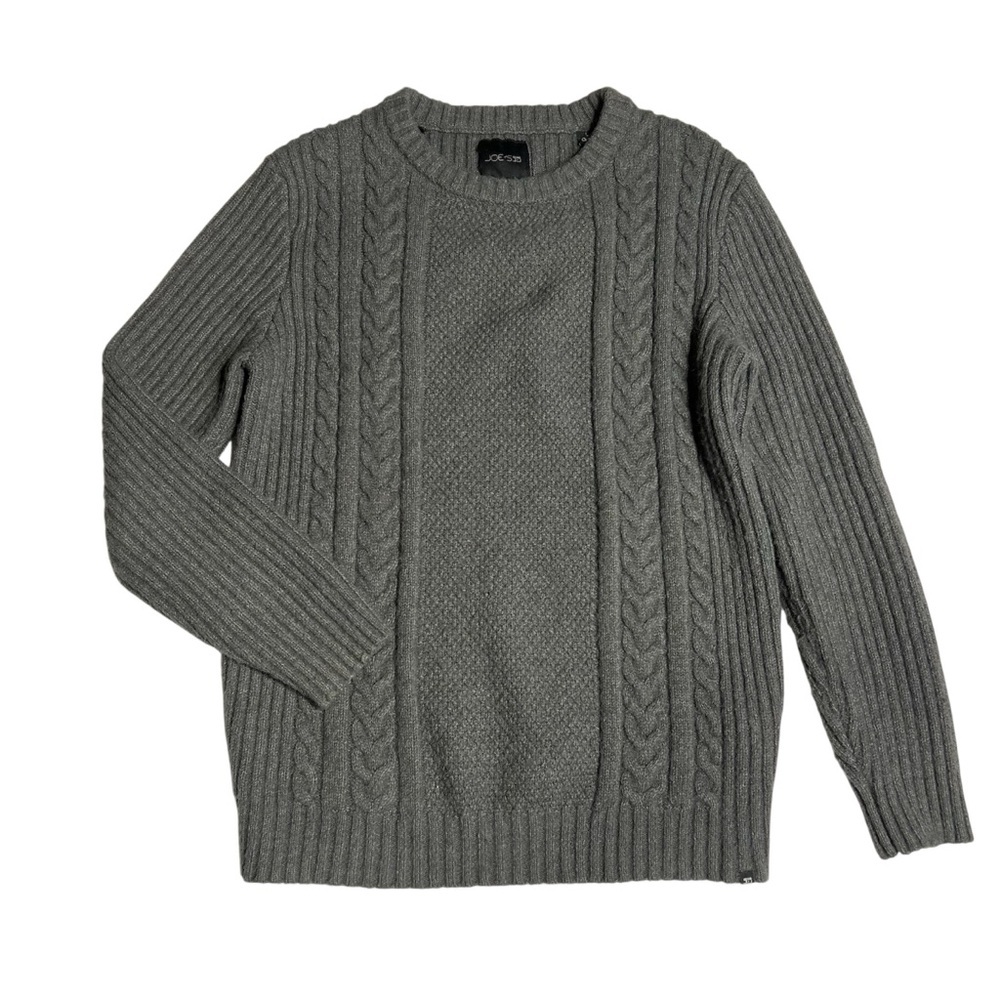 Joe's Jeans Charcoal Cable Knit Crewneck Sweater size men’s medium M